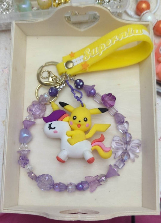 Pikachu unicorn keychain