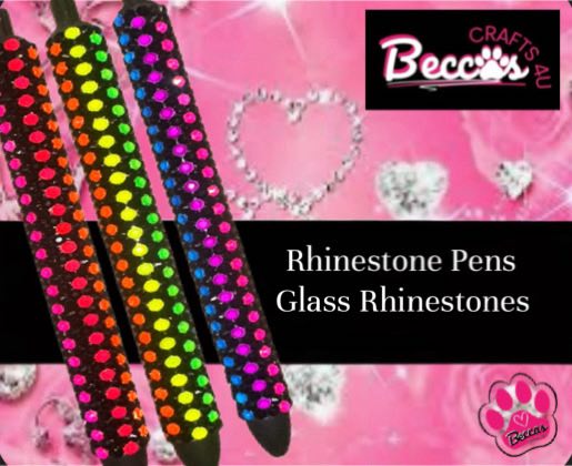 Rainbow Dots with Glass Rhinestones